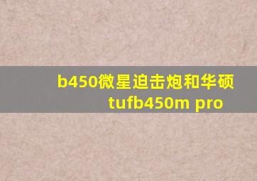 b450微星迫击炮和华硕tufb450m pro